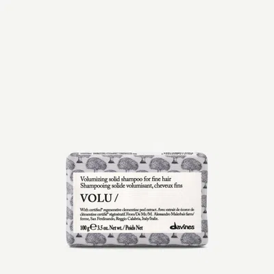 Davines Volu Solid Shampoo Essential Haircare In Transparent