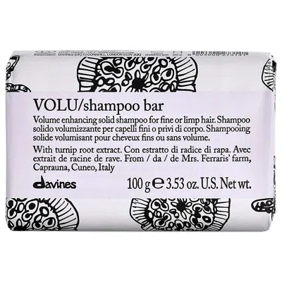 Davines Volu Volumizing Shampoo Bar For Fine Hair 3.53 oz/ 100 G In White