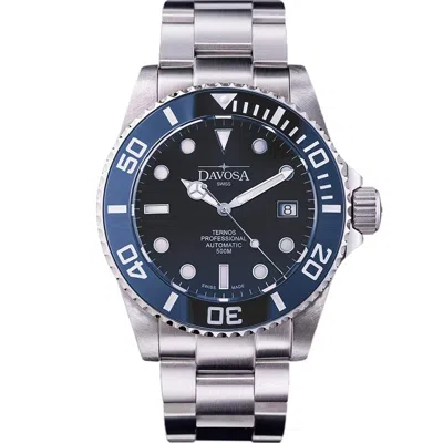 Pre-owned Davosa Swiss Automatic Analog Ternos Professional 16155940 Mens Wrist Watch Blue