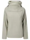 Dawei High Neck Ribbed Sweater In Neutrals