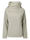 Dawei High Neck Ribbed Sweater In 中性色