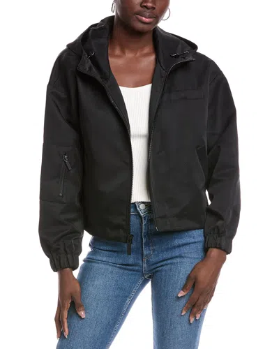Dawn Levy Alba Short Rain Jacket In Black
