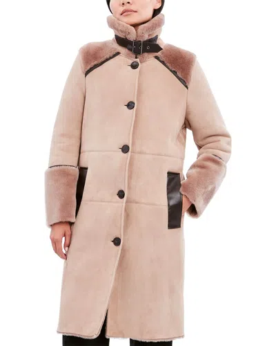 Dawn Levy Astrid Leather Coat In Brown