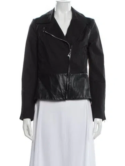 Pre-owned Dawn Levy Biker Jacket In Black