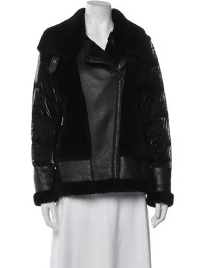 Pre-owned Dawn Levy Biker Jacket In Black