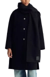 Dawn Levy Claude Scarf Coat In Black