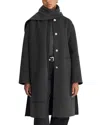 Dawn Levy Claude Scarf Coat In Black