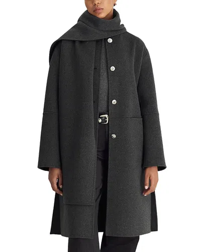 Dawn Levy Claude Scarf Coat In Black