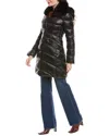 Dawn Levy Kat Long Shearling Down Puffer Coat In Black