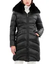 Dawn Levy Kat Long Shearling Down Puffer Coat In Black