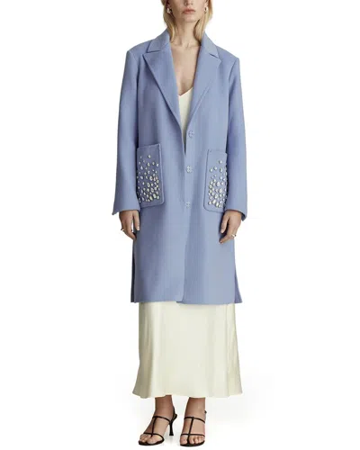 Dawn Levy Women's Colette Crystal-embellished Wool Coat In Blue Hills