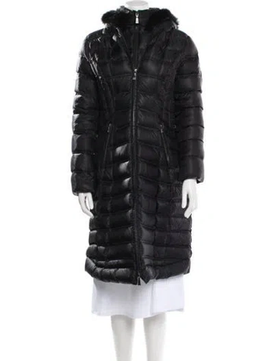 Pre-owned Dawn Levy Down Coat In Black