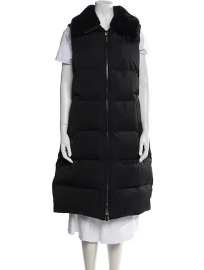 Pre-owned Dawn Levy Down Coat In Black
