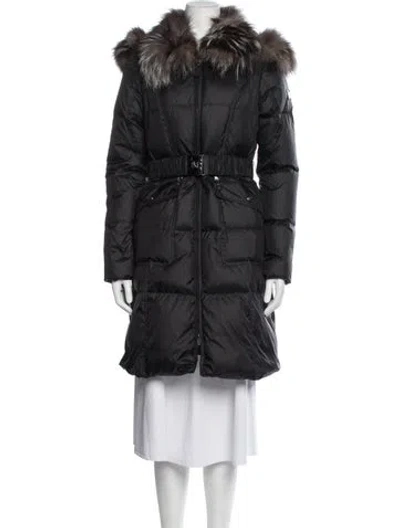 Pre-owned Dawn Levy Down Coat In Black