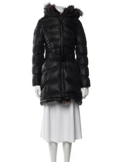 Pre-owned Dawn Levy Down Coat In Black
