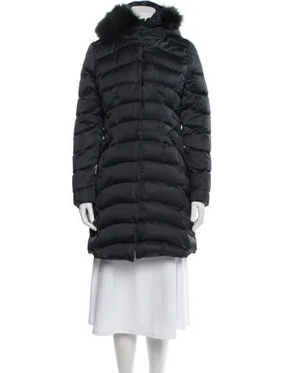 Pre-owned Dawn Levy Down Coat In Blue