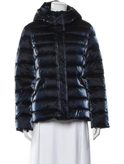 Pre-owned Dawn Levy Down Coat In Blue