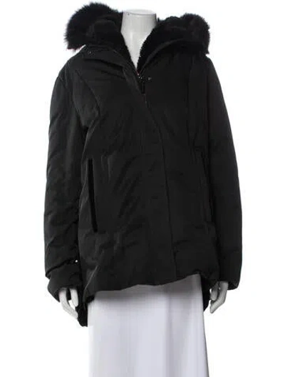 Pre-owned Dawn Levy Down Coat In Gray