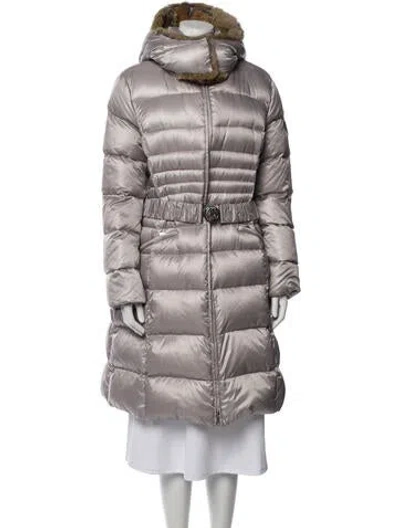 Pre-owned Dawn Levy Down Coat In Gray