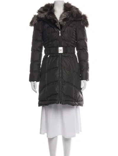 Pre-owned Dawn Levy Down Coat In Grey