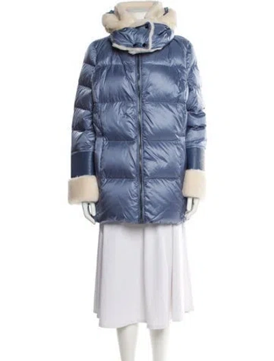 Pre-owned Dawn Levy Down Jacket In Blue