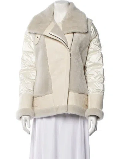 Pre-owned Dawn Levy Down Jacket In Neutral