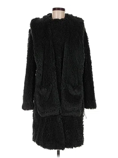Pre-owned Dawn Levy Faux Fur Jacket In Black