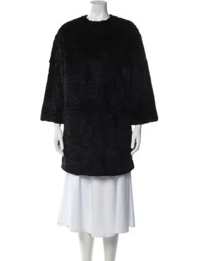 Pre-owned Dawn Levy Fur Jacket In Black