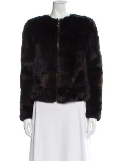 Pre-owned Dawn Levy Fur Jacket In Black
