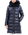 Dawn Levy Kat Long Shearling Down Puffer Coat In Abyss