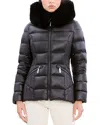 Dawn Levy Nikki Hooded Down Shearling Jacket In Black