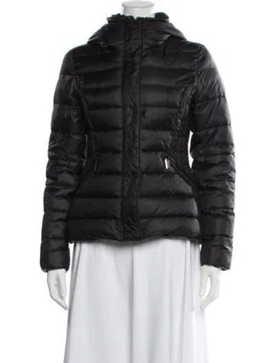 Pre-owned Dawn Levy Nylon Down Jacket In Black