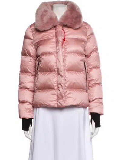 Pre-owned Dawn Levy Nylon Down Jacket W/ Tags In Pink