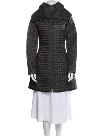 Pre-owned Dawn Levy Printed Coat In Gray