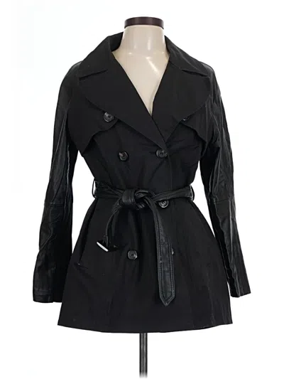 Pre-owned Dawn Levy Trenchcoat In Black
