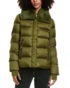 Dawn Levy Vera Down Fur Trim Jacket In Green