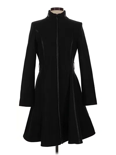 Pre-owned Dawn Levy Wool Coat In Black