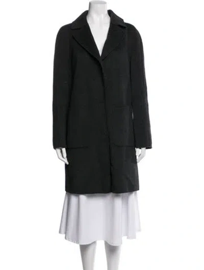 Pre-owned Dawn Levy Wool Coat In Grey