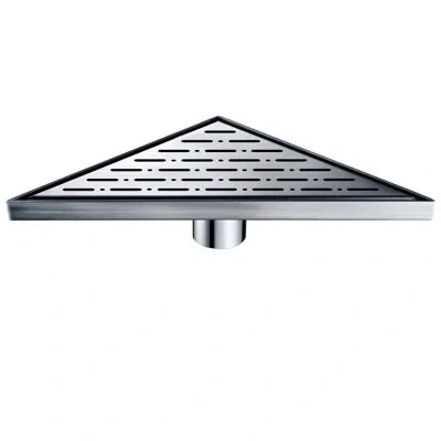 Dawn Stainless Steel Triangle Corner Floor Shower Drain In Polished Satin