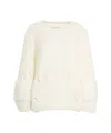Dawn X Dare Intricate Knit Oversized Flora Sweater In White