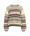 Dawn X Dare Multicolored Chunky Knit Sweater With Round Neckline In Multi