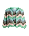Dawn X Dare Woman Cardigan Light Green Size M Acrylic, Mohair Wool, Polyamide
