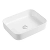 Dax 15.75'' Ceramic Rectangular Vessel Bathroom Sink In Glossy White