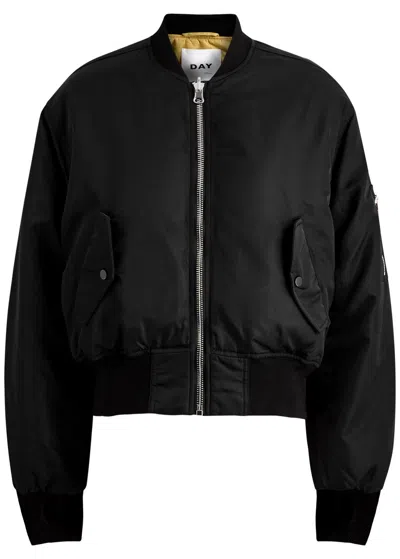 Day Birger Et Mikkelsen Baldur Reversible Nylon Bomber Jacket In Black