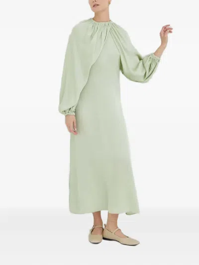 Day Birger Et Mikkelsen Balloon-sleeve Maxi Dress In Green