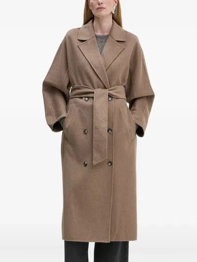 Day Birger Et Mikkelsen Belted Double-breasted Coat In Neutral
