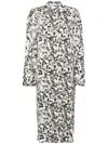 Day Birger Et Mikkelsen Bianca Printed Matte Satin Midi Dress In White