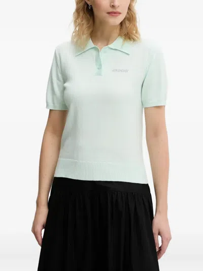 Day Birger Et Mikkelsen Buttoned Logo Polo Top In Green