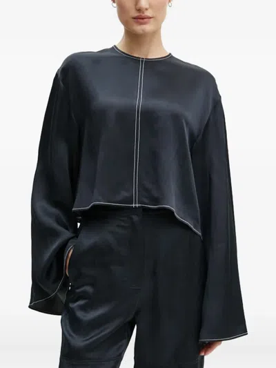 Day Birger Et Mikkelsen Contrast-stitching Top In Blue