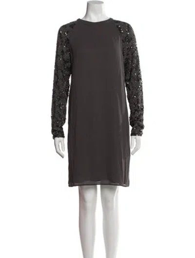 Pre-owned Day Birger Et Mikkelsen Crew Neck Knee-length Dress In Gray